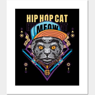 hip hop cat Posters and Art